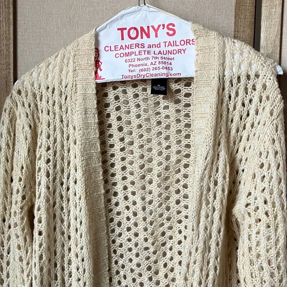 FINAL MARKDOWN Wet Seal Cream Acrylic Sweater medium - Picture 3 of 11